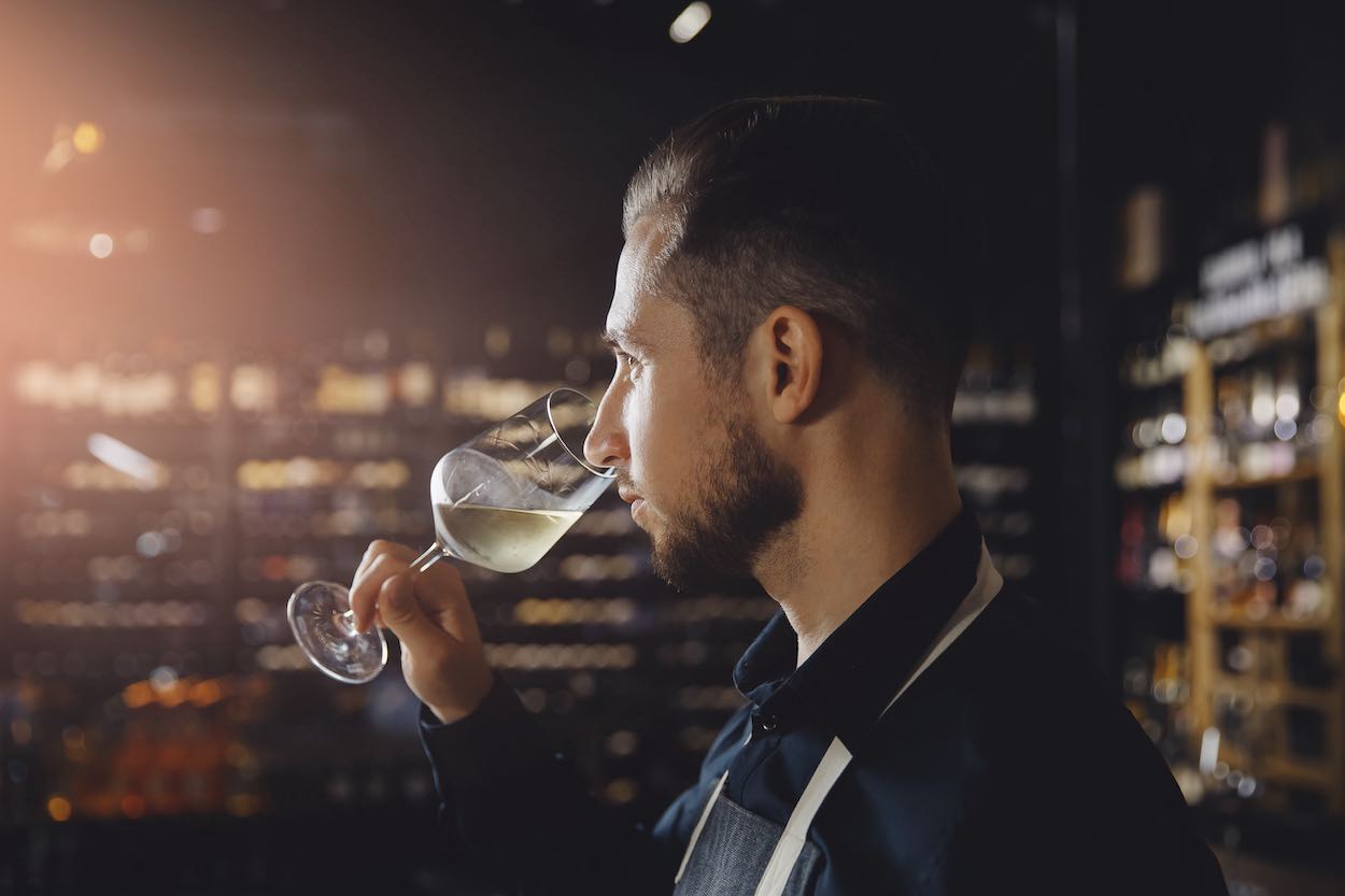 Sekt trinken und testen 