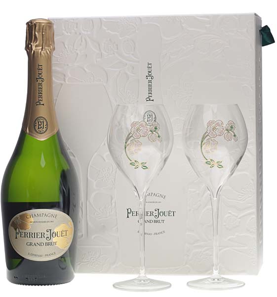Perrier Jouet Grand Brut im Geschenkset mit 2 Gläsern 0