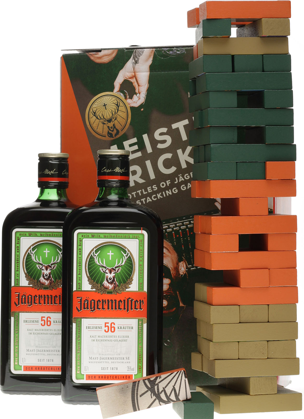 Jägermeister Geschenkset mit Meister Bricks 2 x 0,7 Lit