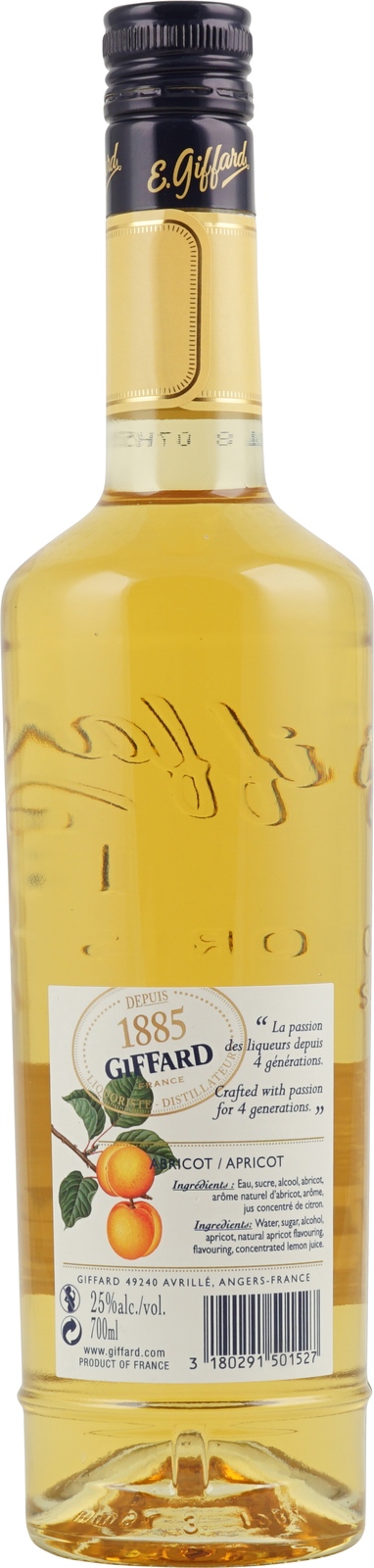 Giffard Abricot Brandy (Aprikosen) Likör, aromatisch