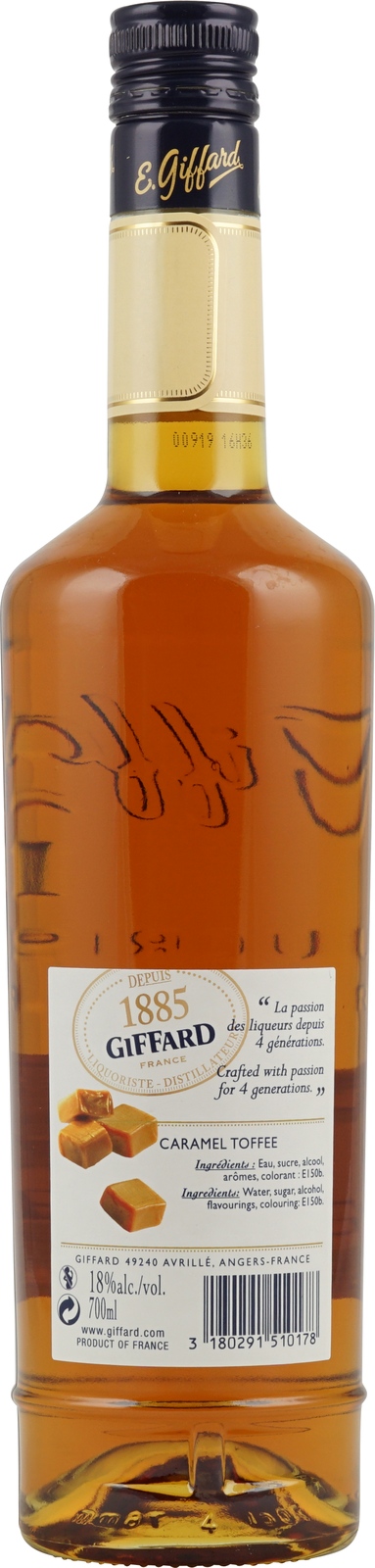 Giffard Caramel Toffee (Karamel) Likör 0,7 Liter 18% Vo