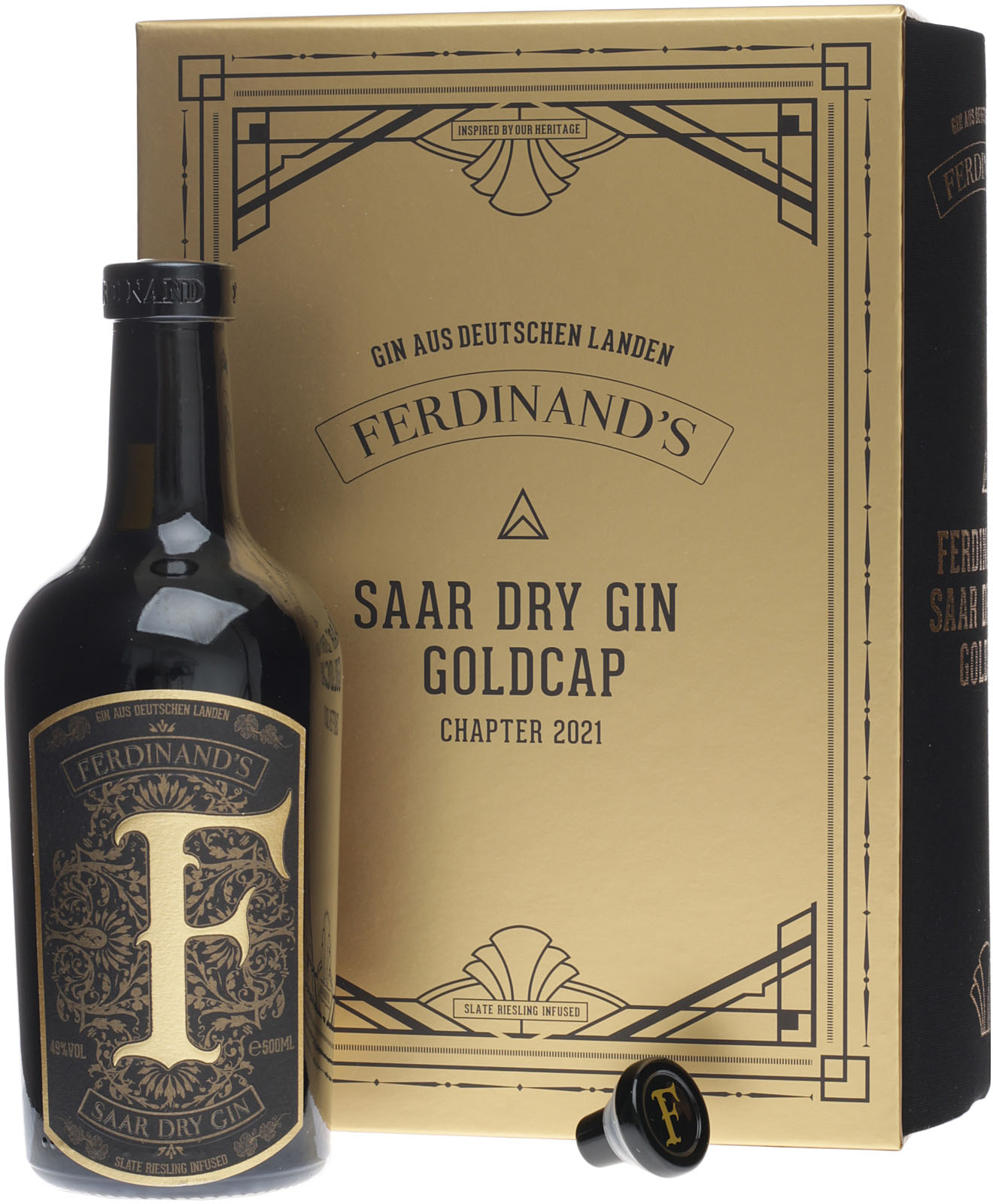 Ferdinands Saar Dry Gin Goldcap 0,5 Liter bei uns im Sh