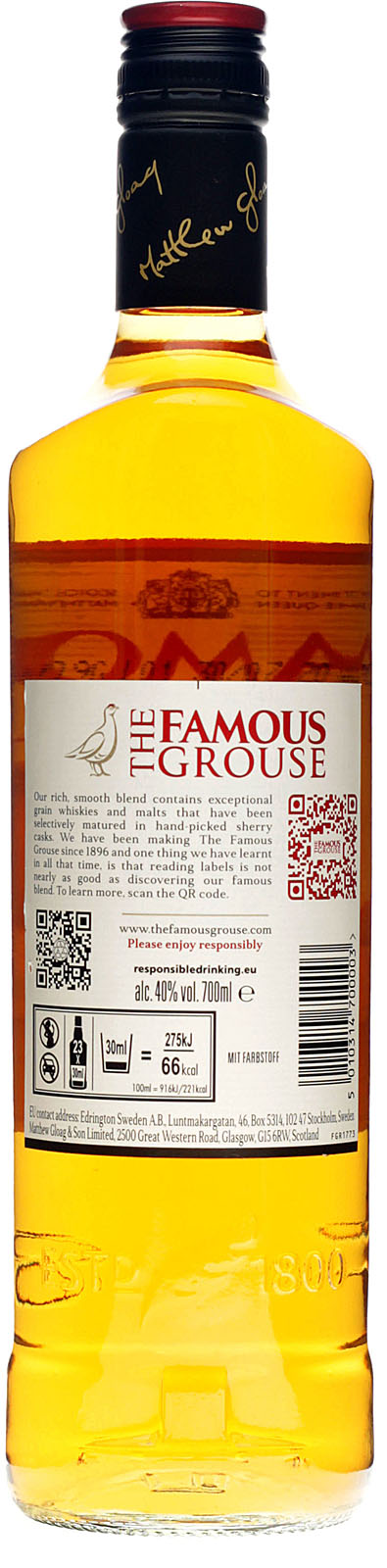 The Famous Grouse Blended Scotch Whisky 0,7 Liter 40 Vol.