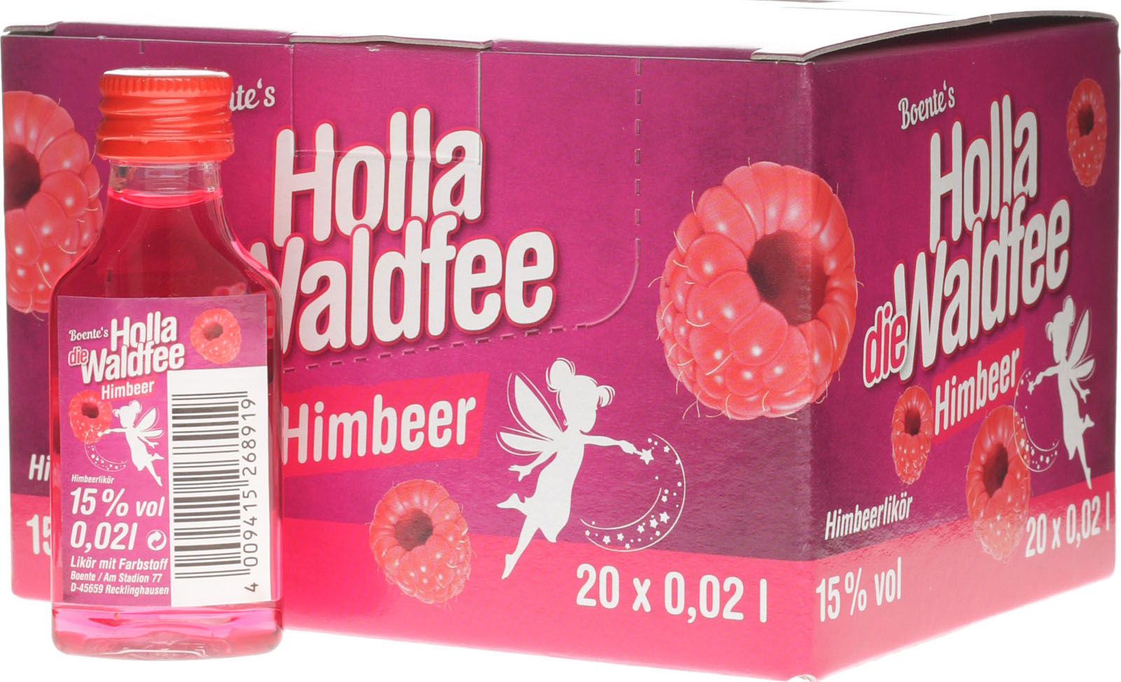 Boentes Holla die Waldfee Himbeere 20x 0,02l 15%
