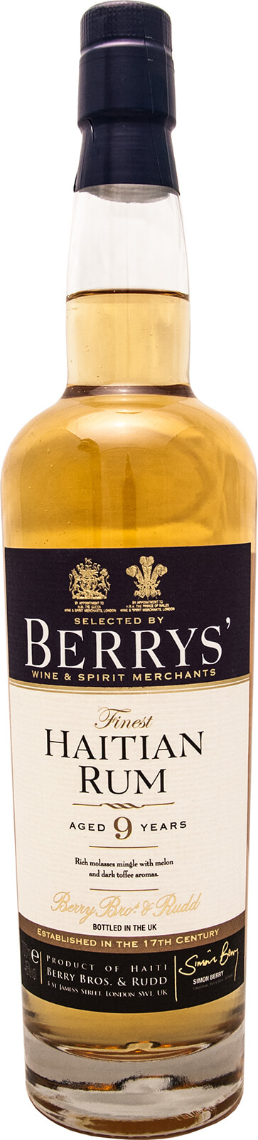Berry`s Own Finest Haiti Rum (9 Jahre) 0,7 Liter 46% Vol ...