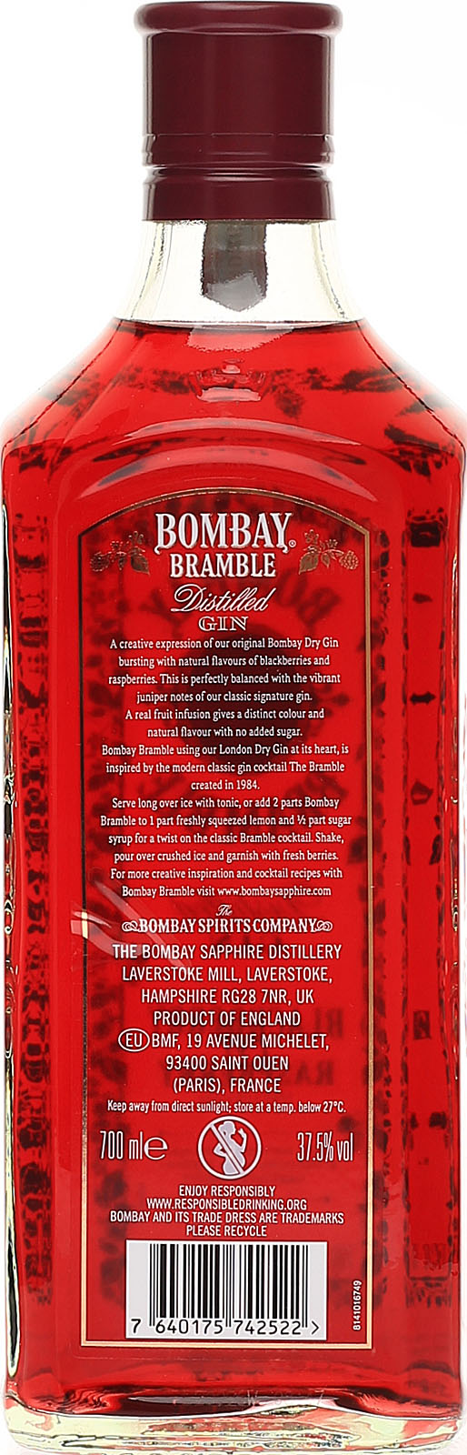 Bombay Bramble Distilled Gin, Premium Gin der Marke Bom