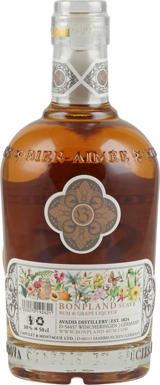 Bonpland Suave Rum & Grape Likör 0,5 Liter 30 Vol.