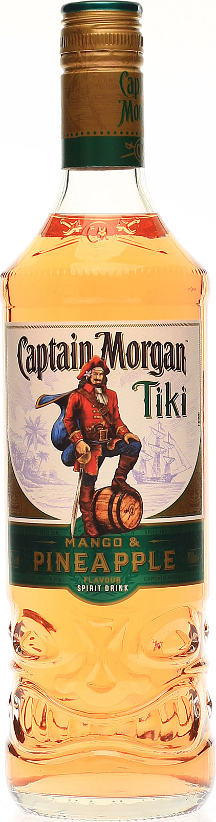 25 Morgan & Tiki Pineapple 0,7 Liter Vo Mango % Captain