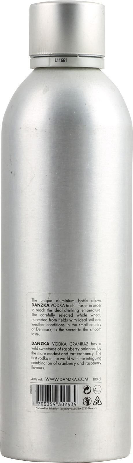 Danzka Vodka of Denmark, feiner preisgekrönter Wodka