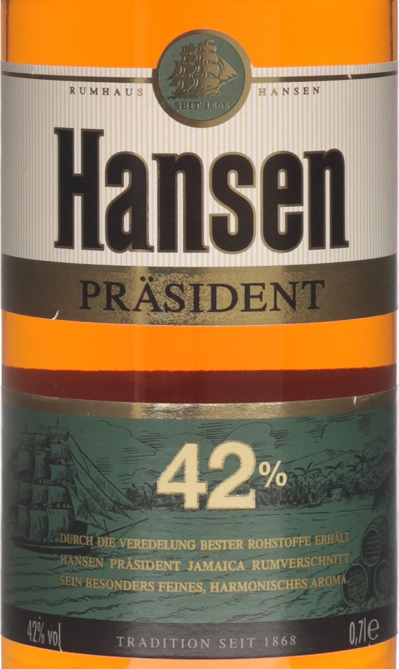 Hansen Präsident, ideal für Grog