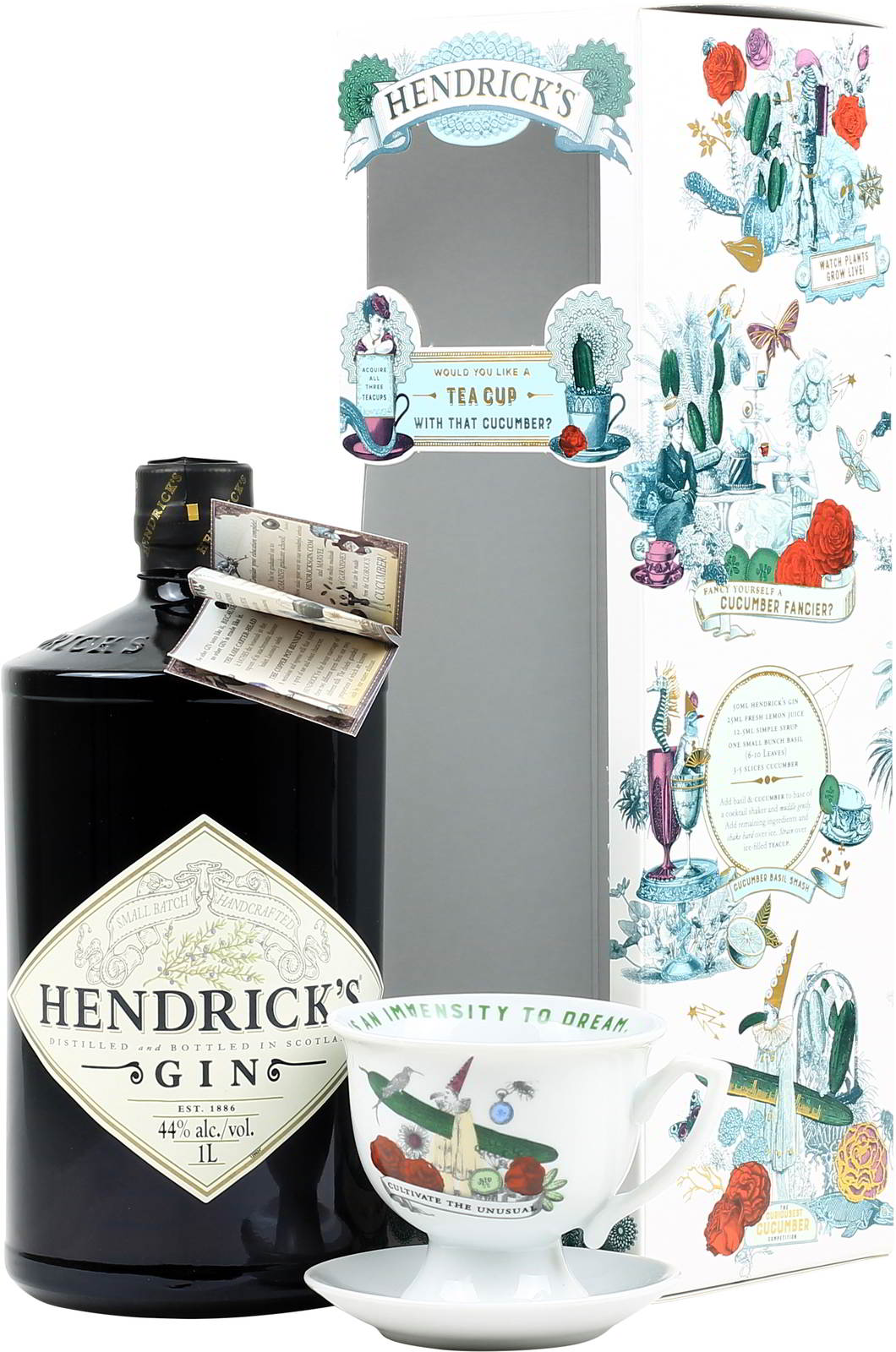 Hendricks Gin Set mit einer Tasse 1,0 Liter im Shop kaufen.