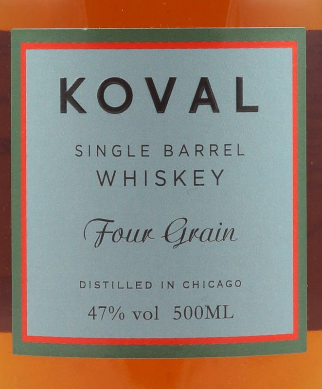 Koval Four Grain Whiskey Single Barrel 0,5 Liter 47 Vol.