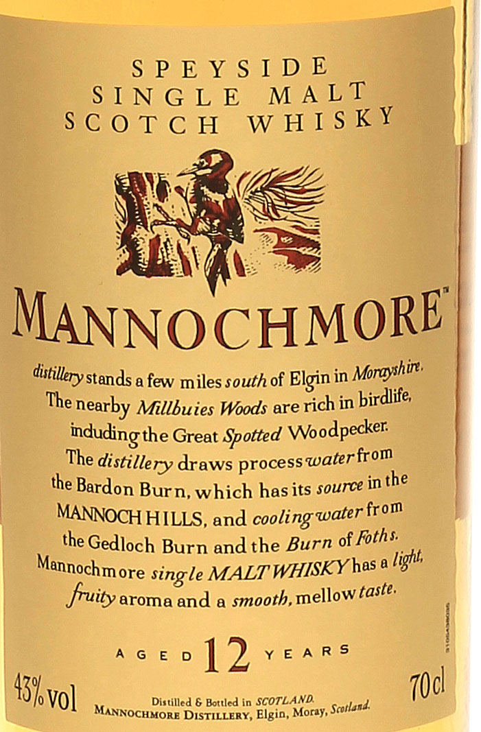 MANNOCHMORE 12 ANS Flora Fauna 70 CL | Les Chais Saint-François