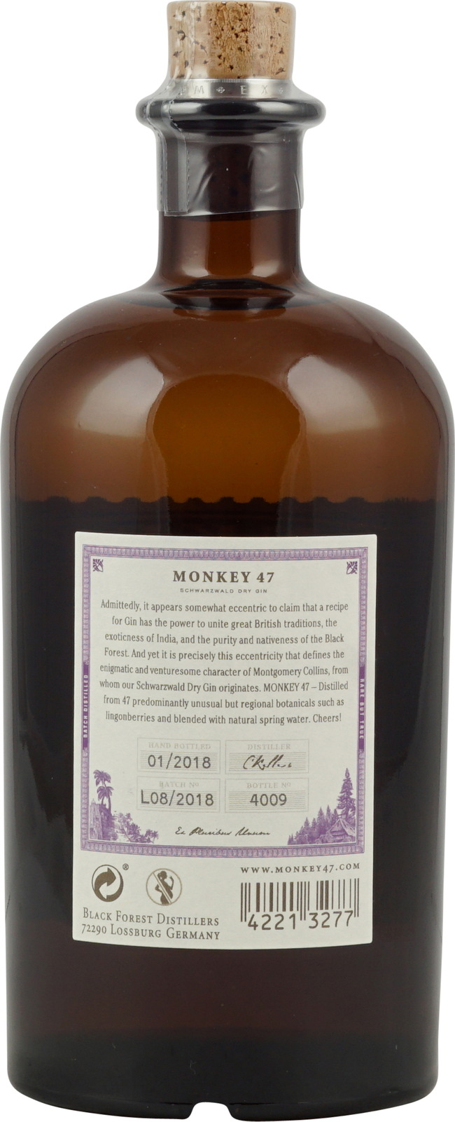 Monkey 47 Schwarzwald Dry Gin 0,5 Liter + Monkey 47 The Becher kaufen.