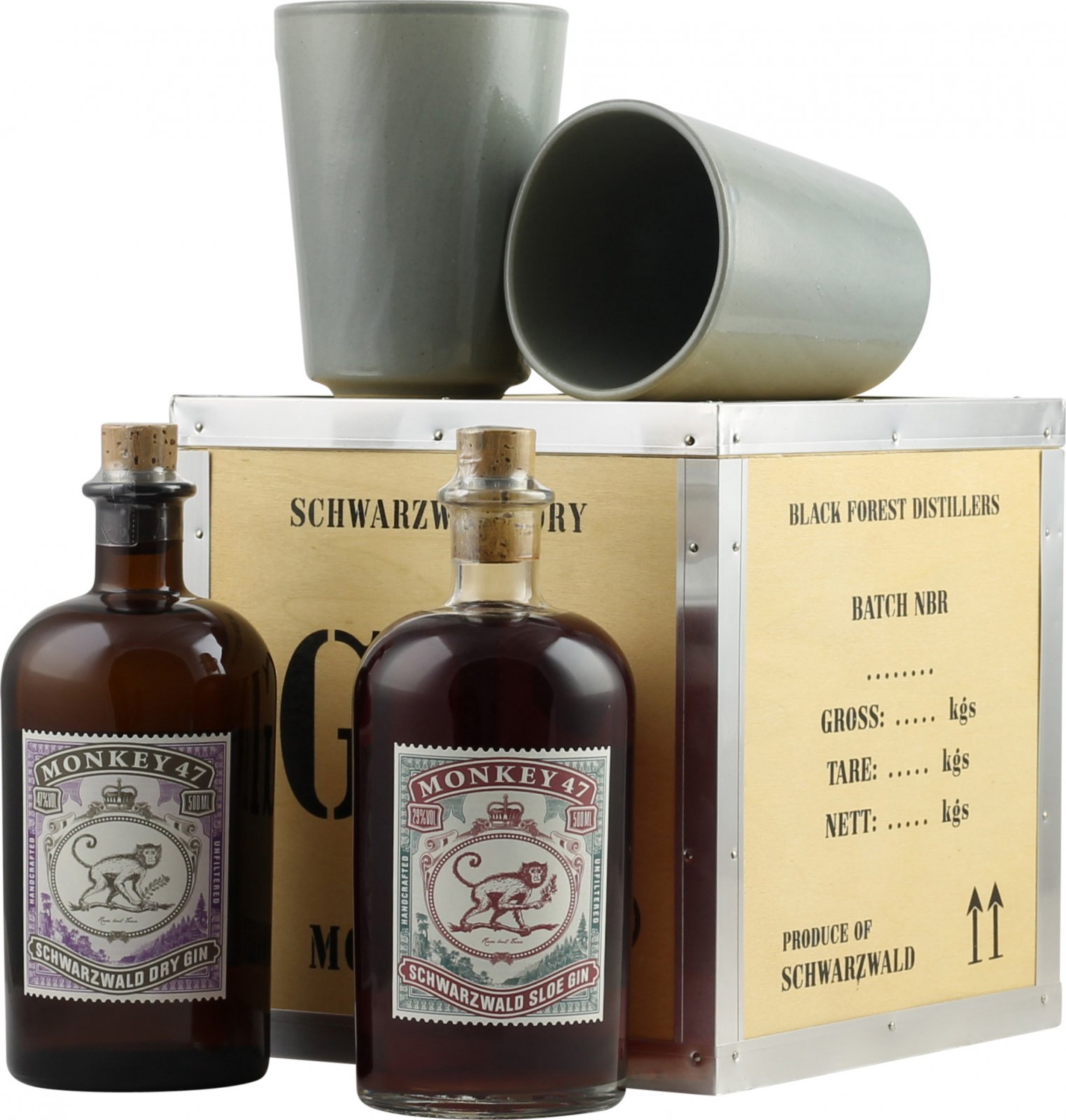 Monkey 47 Schwarzwald Geschenkset 1 x Dry Gin, 1x Sloe