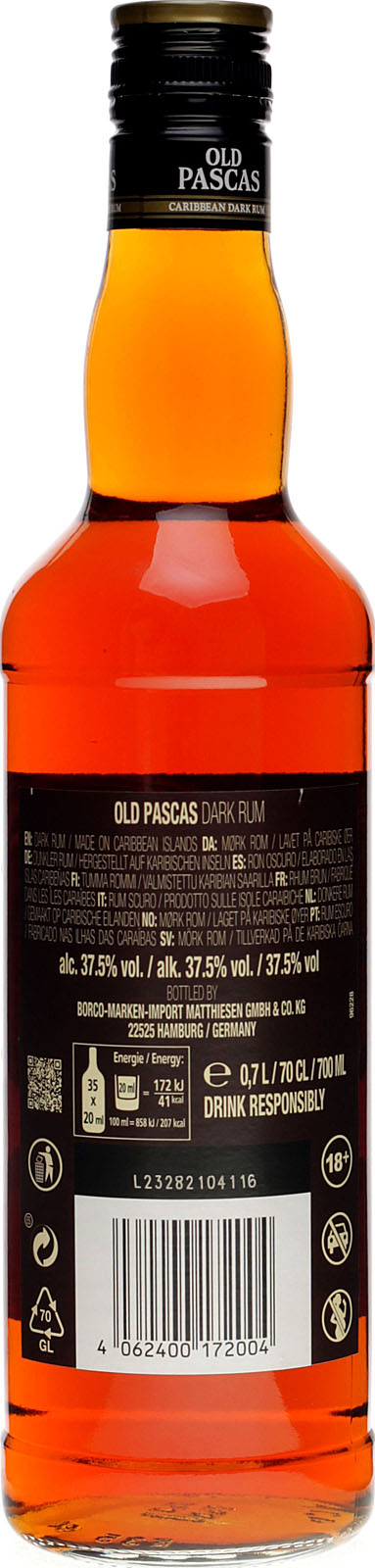 Old Pascas Dark Rum Old Pascas Dark Rum