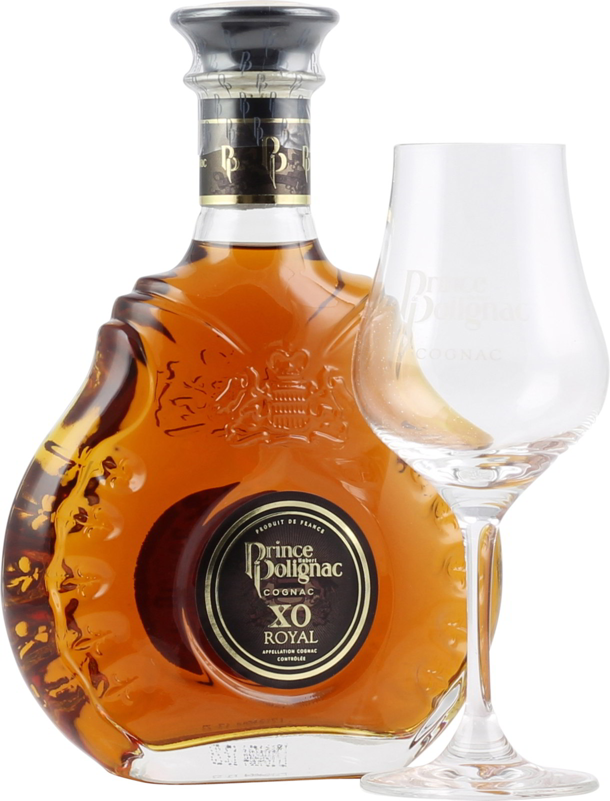 Polignac Cognac XO Royal plus Glas im Set kaufen