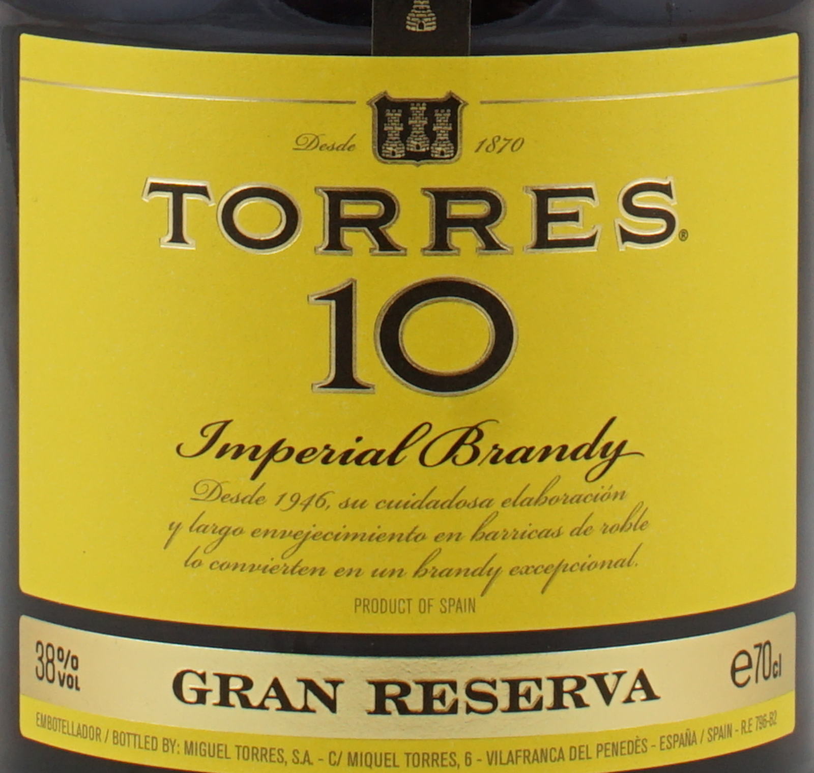 Torres 10 (Gran Reserva) Imperial Brandy 0,7 Liter 38%