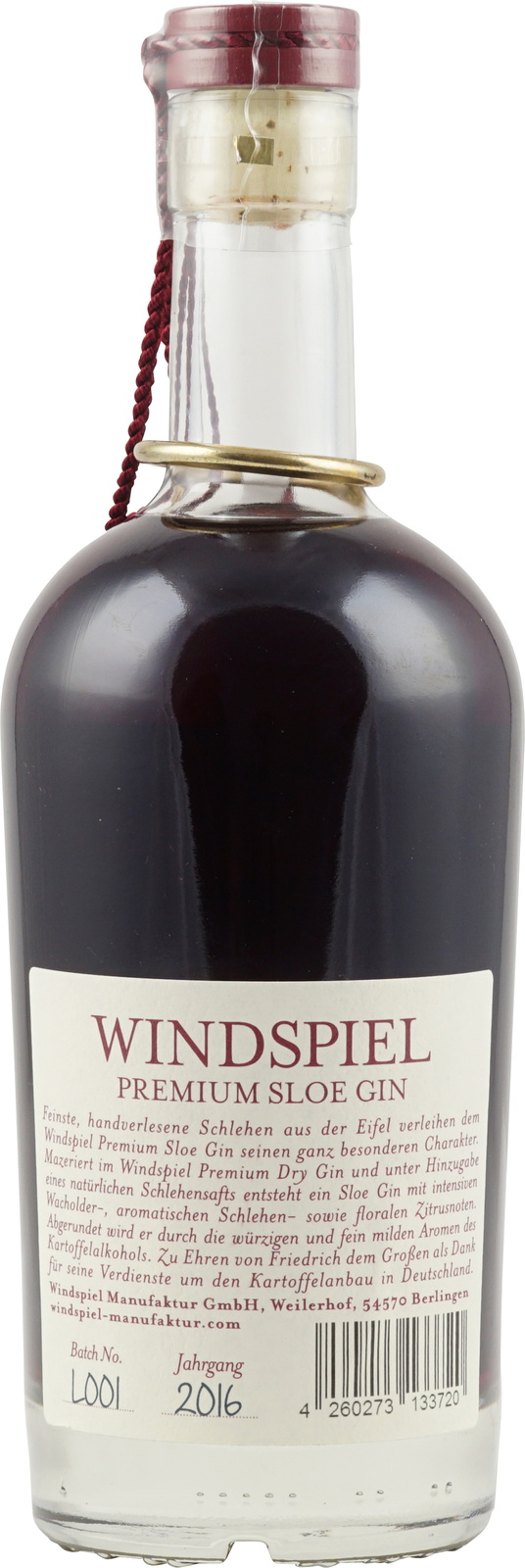 Windspiel Premium Sloe Gin 0,5 Liter 33,3 % | Gin