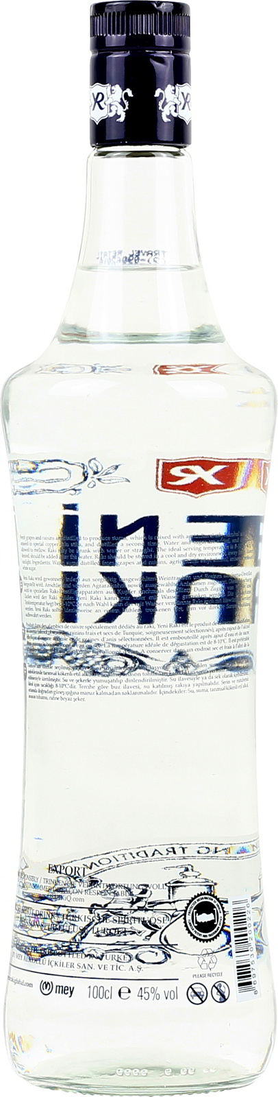1,0 Raki Yeni 45 % Liter
